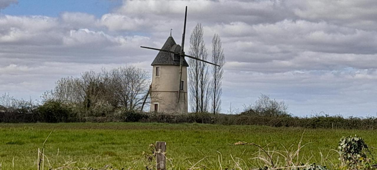 Moulin A Vent Le Champ Du Trail Villa Saint-Cyr-des-Gats Exterior foto